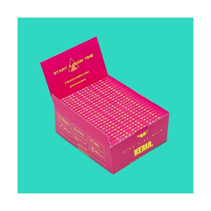 Papel King Size Slim Rosa KEMA